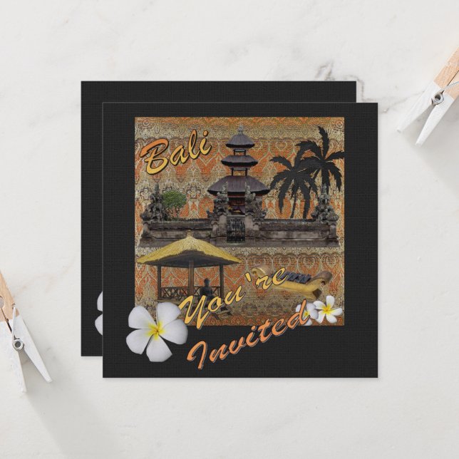 This is Bali Einladung (Vorderseite/Rückseite Beispiel)