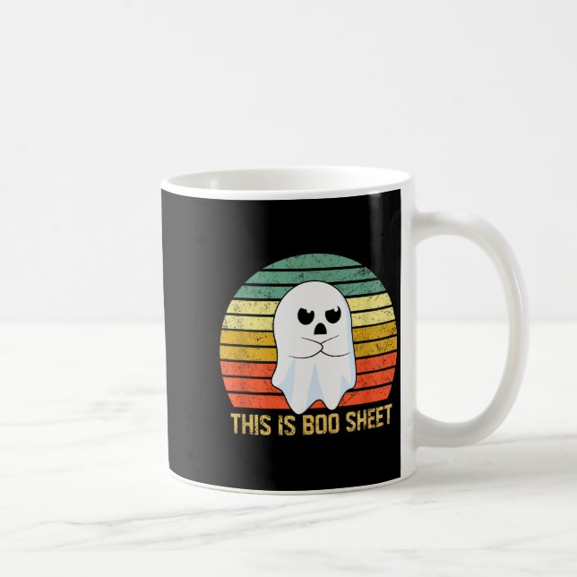 This Is Boo Sheet Bull Funny Halloween Ghost  Kaffeetasse (Rechts)