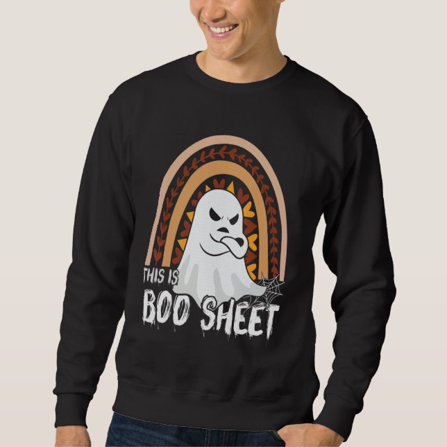 This is boo sheet ghost retro halloween costume me sweatshirt (Vorderseite)