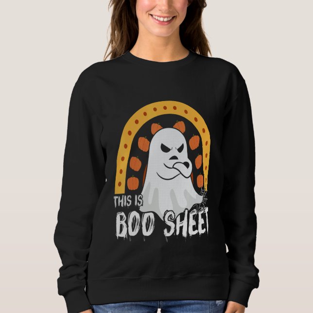 This is boo sheet ghost retro halloween costume me sweatshirt (Vorderseite)