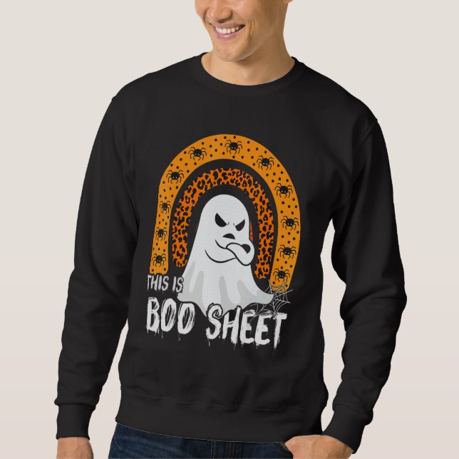 This is boo sheet ghost retro halloween costume me sweatshirt (Vorderseite)
