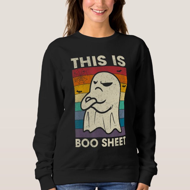 This is Boo Sheet Ghost Retro Halloween Costume Me Sweatshirt (Vorderseite)