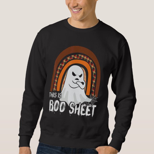 This is boo sheet ghost retro halloween costume me sweatshirt (Vorderseite)