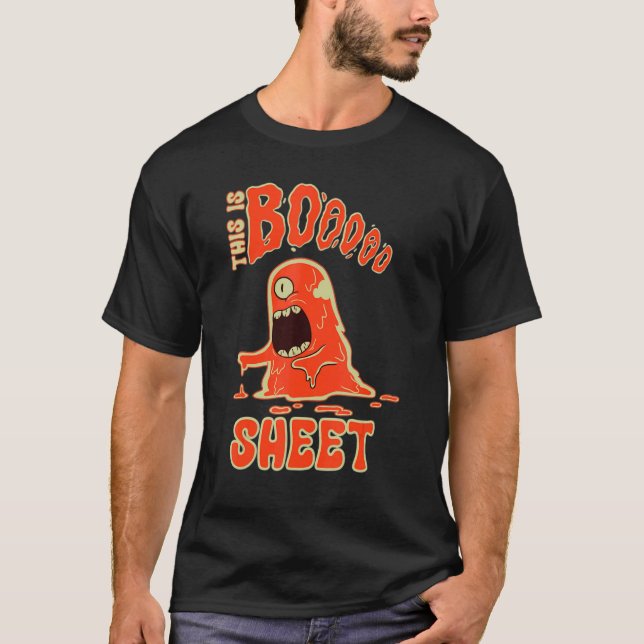 This Is Boo Sheet Ghost Retro Halloween Costume Me T-Shirt (Vorderseite)