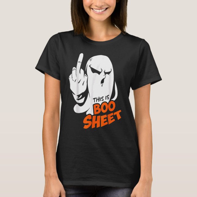 This Is Boo Sheet Ghost Retro Halloween Costume Me T-Shirt (Vorderseite)