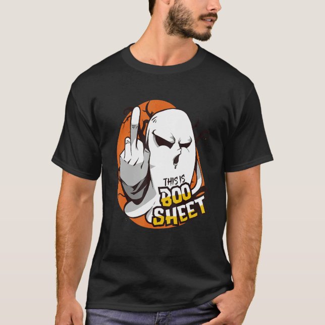 This Is Boo Sheet Ghost Retro Halloween Costume T-Shirt (Vorderseite)