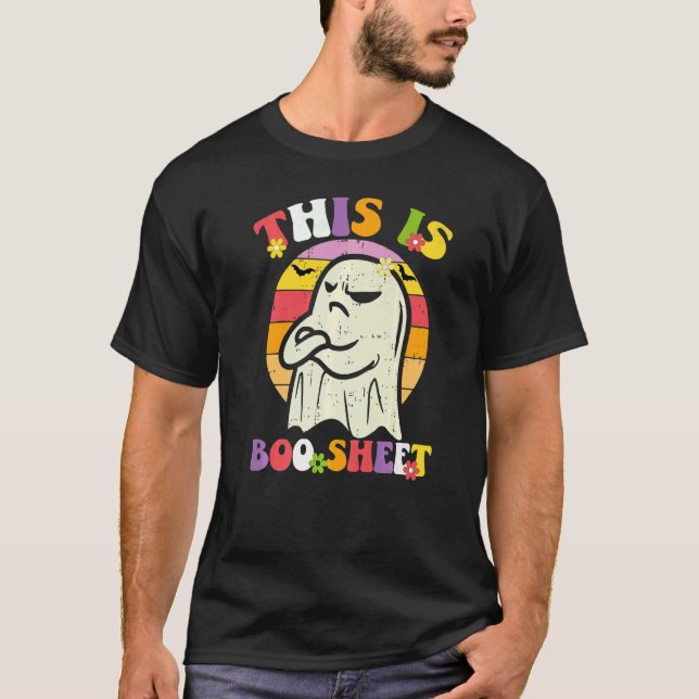 This Is Boo Sheet Ghost Retro Halloween Costume T-Shirt (Vorderseite)
