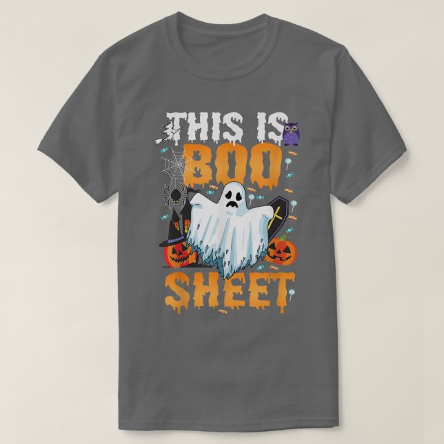 This is BOO Sheet T Ghost funny Halloween Anzug  T-Shirt (Design vorne)