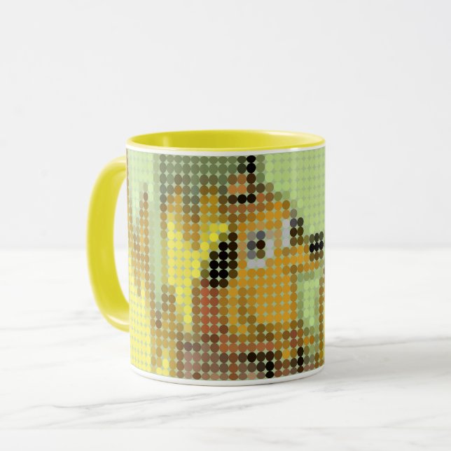 "This is Fine" Meme pixdot Tasse (Vorderseite Links)