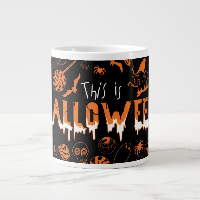 "This is Halloween – Spooky Style for the Bold🎃" Jumbo-Tasse (Vorderseite)