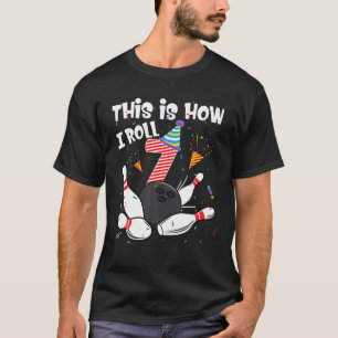 This Is How I Roll 7Th Birthday Bowler 7 Year Old T-Shirt