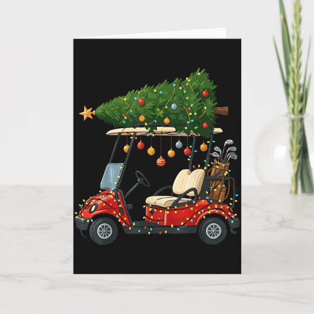 This Is How I Roll Golf Cart Christmas Funny Sport Karte (Vorderseite)