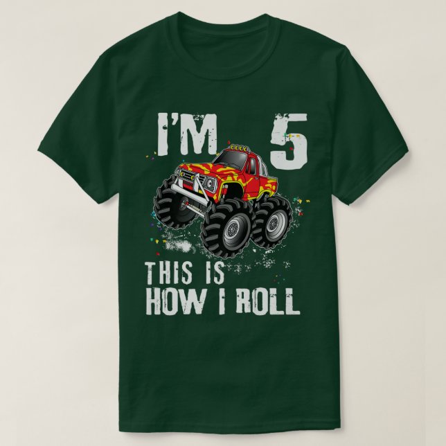 This is How I Roll Monster Truck 6 Yrs 6th Birthda T-Shirt (Design vorne)