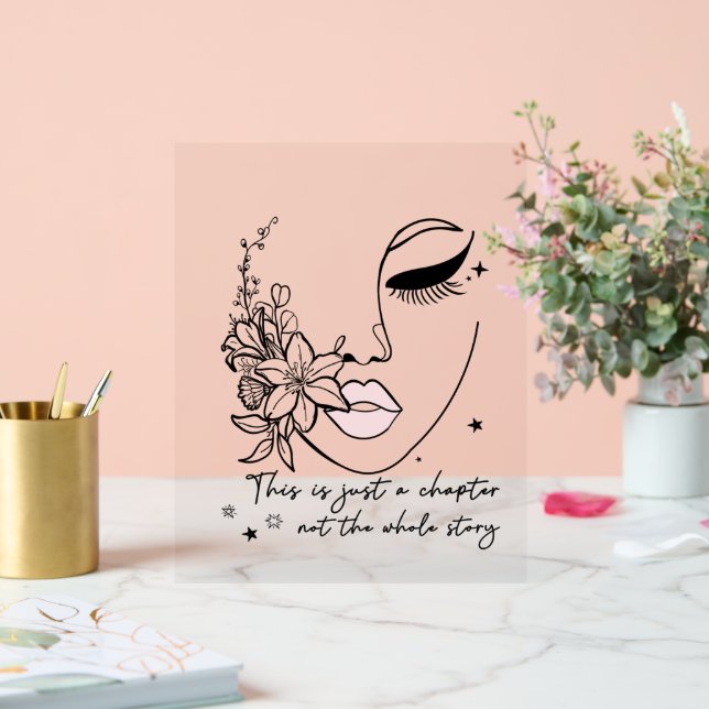 This is Just a Chapter Positive Quote  Acrylschild (Hochzeit)