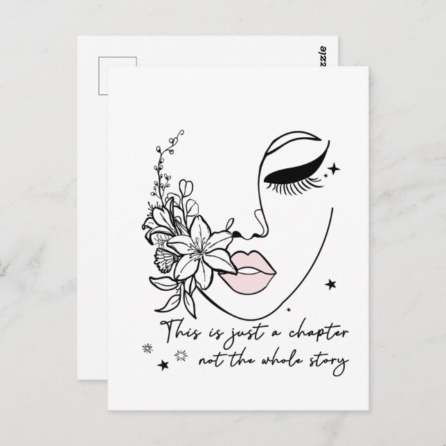 This is Just a Chapter Positive Quote  Postkarte (Vorne/Hinten)