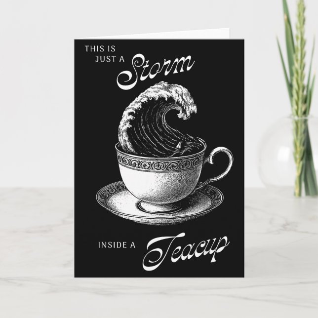 This Is Just A Inside A Teacup Funny Tea Lover Vin Karte (Vorderseite)