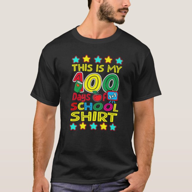 This Is My 100 Days of School  Teacher Student Chi T-Shirt (Vorderseite)