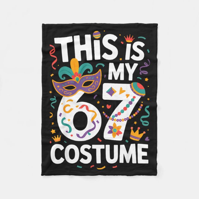 This Is My 67 Costume Purim Mardi Gras Carnival Ma Fleecedecke (Vorderseite)