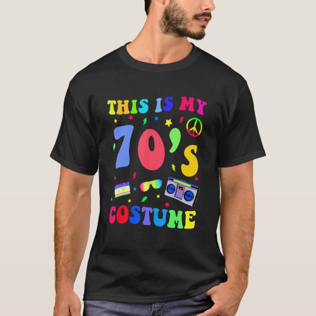 This is My 70s Costume  Groovy Hippie Peace Hallow T-Shirt (Vorderseite)