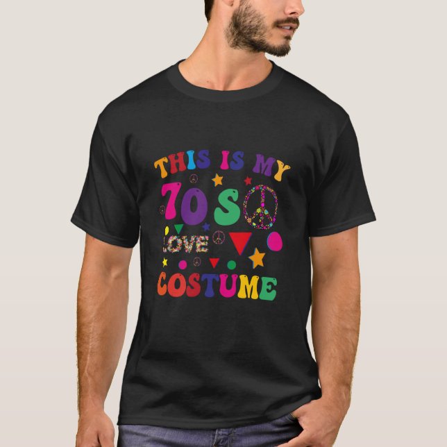 This is My 70s Costume Groovy Peace Halloween T-Shirt (Vorderseite)