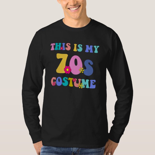 This is My 70s Costume  Groovy Peace Retro Hallowe T-Shirt (Vorderseite)