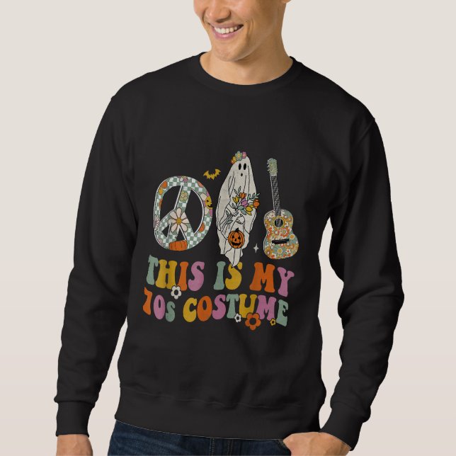 This is My 70s Costume Halloween Peace Hippie Retr Sweatshirt (Vorderseite)