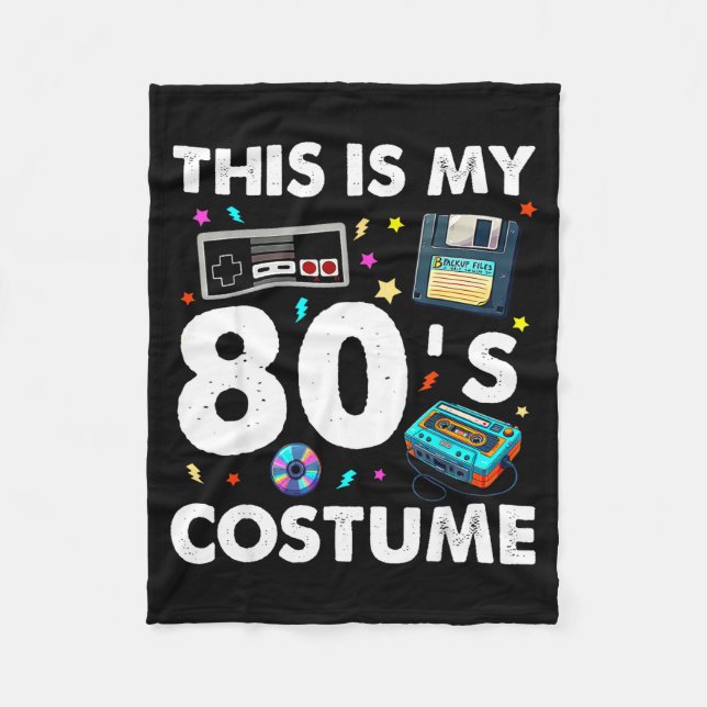 This Is My 80s Costume 80's 90's Party Men Women K Fleecedecke (Vorderseite)