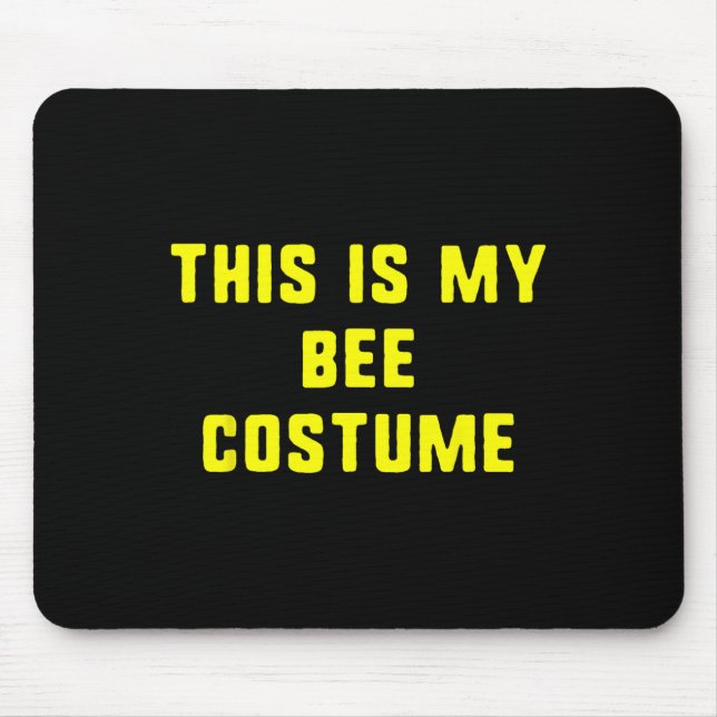 This Is My Bee Costume Halloween Funny Easy Kids A Mousepad (Vorne)