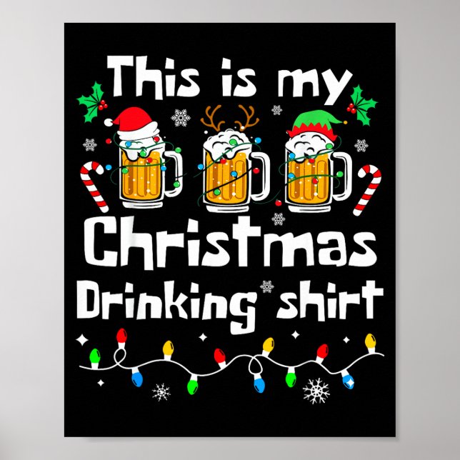 This Is My Christmas Beer Drinking Funny Party Xma Poster (Vorne)