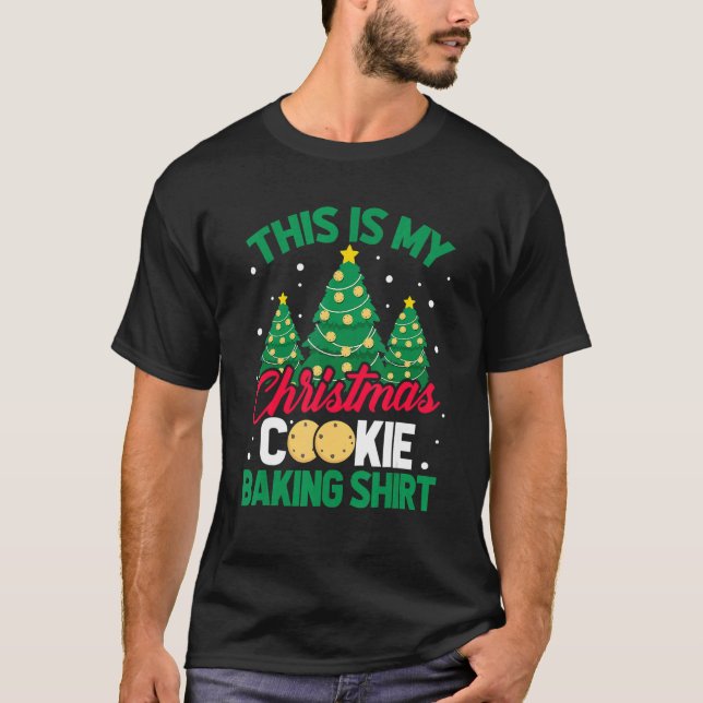This Is My Christmas Cookie Baking  Xmas Tree Holi T-Shirt (Vorderseite)