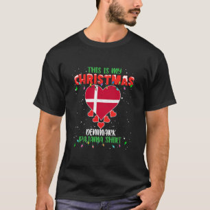 This Is My Christmas Lights Love Denmark Flag T-Shirt