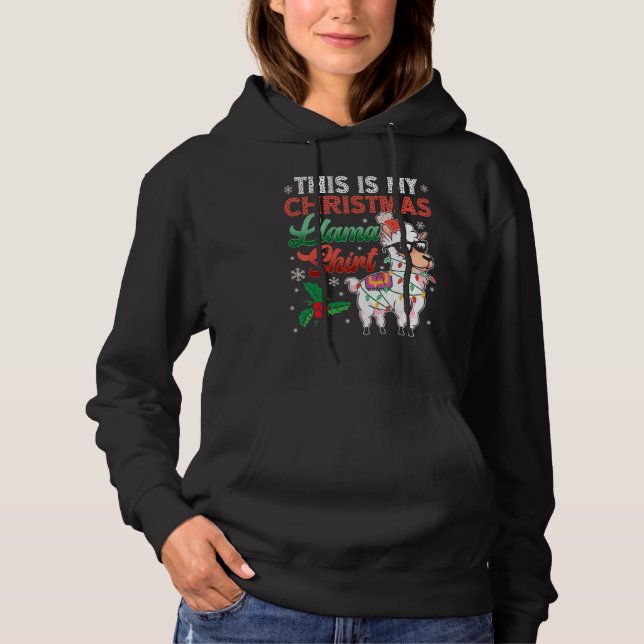 This Is My Christmas Llama   Llama Christmas Hoodie (Vorderseite)