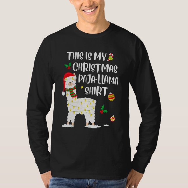 This Is My Christmas Llama Pajama Pyjama Top Chris (Vorderseite)
