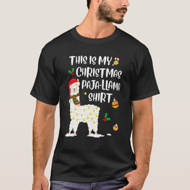 This Is My Christmas Llama Pajama Pyjama Top Chris (Vorderseite)