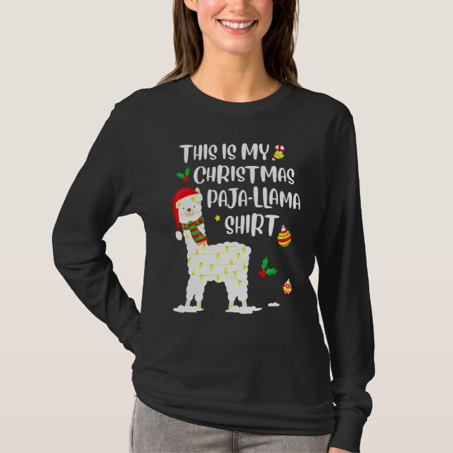 This Is My Christmas Llama Pajama Pyjama Top Chris (Vorderseite)