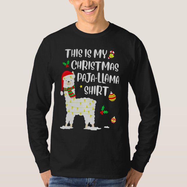 This Is My Christmas Llama Pajama Pyjama Top Chris (Vorderseite)