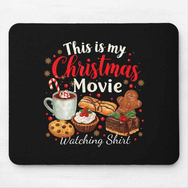 This Is My Christmas Movie Watching Design  Mousepad (Vorne)