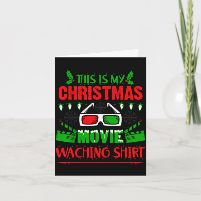 This Is My Christmas Movie Watching Shirt - Funny  Karte (Vorderseite)