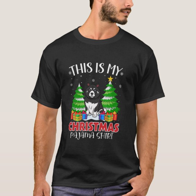 This is My Christmas Pajama Akita Dog Xmas PJs  T-Shirt (Vorderseite)