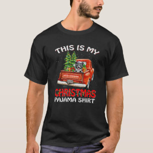 This Is My Christmas Pajama Akita Truck Red T-Shirt