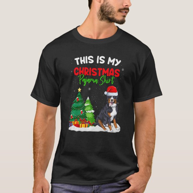 This Is My Christmas Pajama  Bernese Mountain Owne T-Shirt (Vorderseite)
