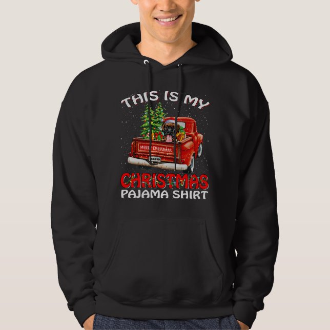This is my christmas pajama boxer truck tree hoodie (Vorderseite)