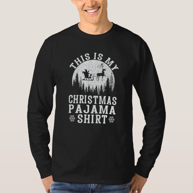 This Is My Christmas Pajama   Christmas Xmas Party T-Shirt (Vorderseite)