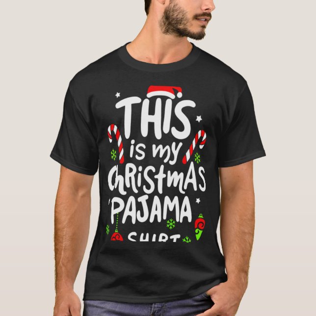 This Is My Christmas Pajama Family Matching Xmas T T-Shirt (Vorderseite)