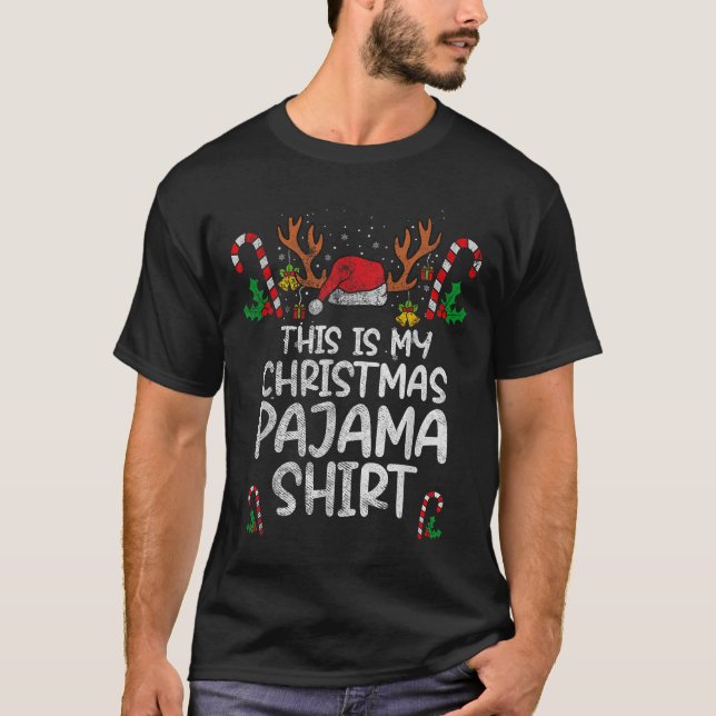 This Is My Christmas Pajama Funny Xmas Pjs Men Wom T-Shirt (Vorderseite)