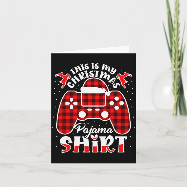 This Is My Christmas Pajama Gamer Shirt Christmas  Karte (Vorderseite)