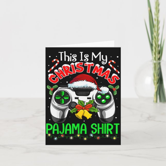 This Is My Christmas Pajama Gamer Video Game Boys  Karte (Vorderseite)