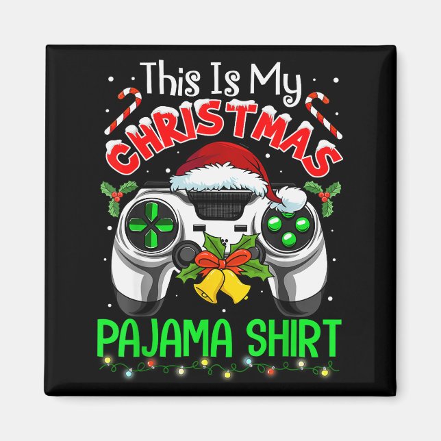 This Is My Christmas Pajama Gamer Video Game Boys  Magnet (Vorne)