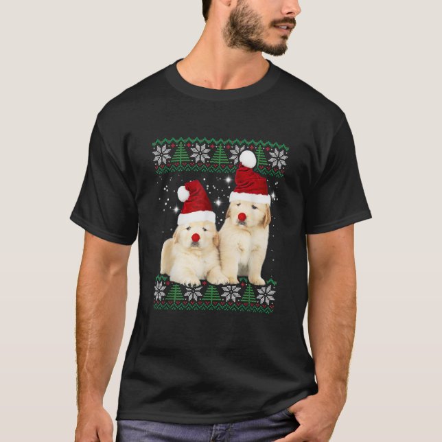 This Is My Christmas Pajama Golden Retriever Dog L T-Shirt (Vorderseite)