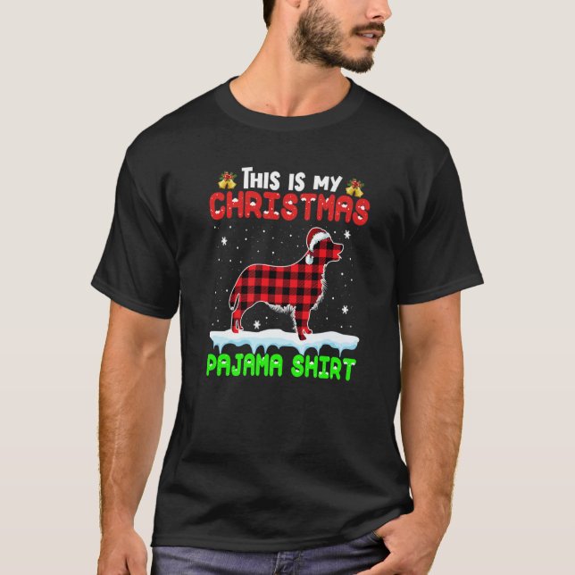 This Is My Christmas Pajama  Golden Retriever Dog T-Shirt (Vorderseite)